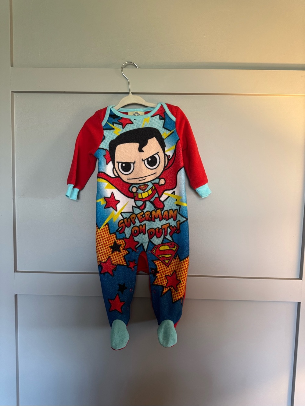 DC comics Superman 'On Duty' Boys One-Piece Pajamas